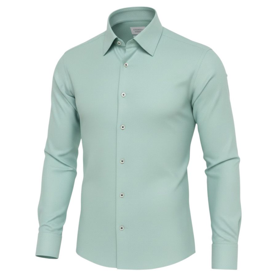 A11984 Eterna Comfort Fit Textured Shirt (Green)