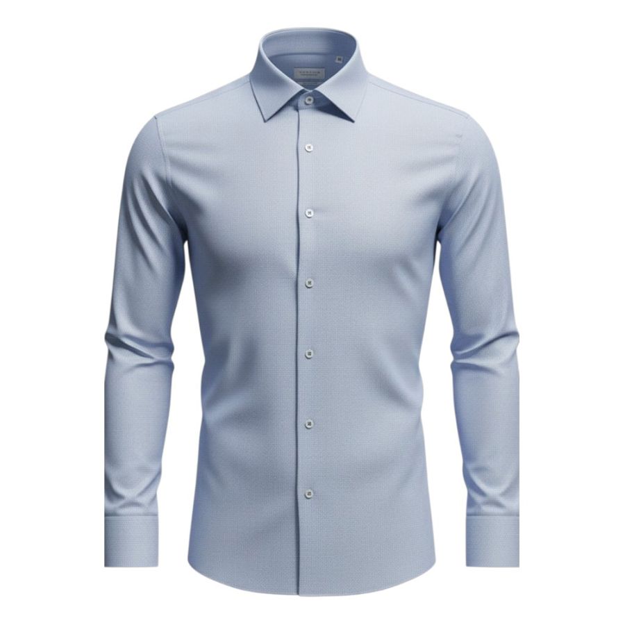 A11984XT Tall Fit Eterna Modern Fit Textured Shirt (Lt Blue)