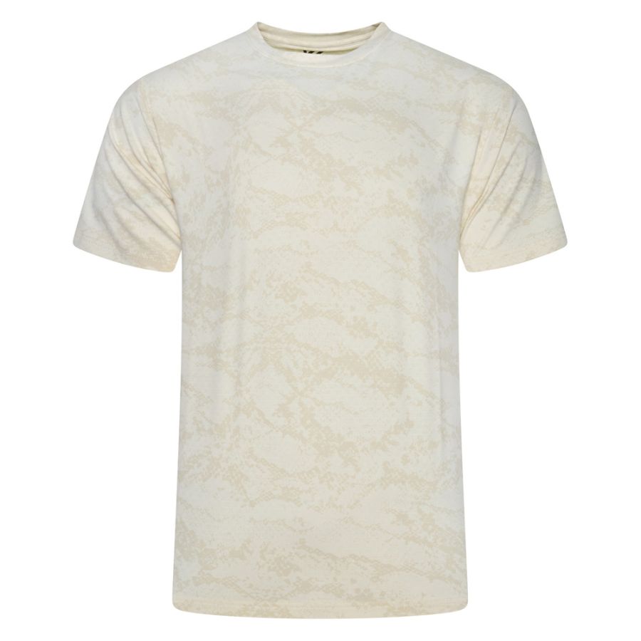 A12001 Kam Active Performance Distressed Print T-Shirt (Ecru)