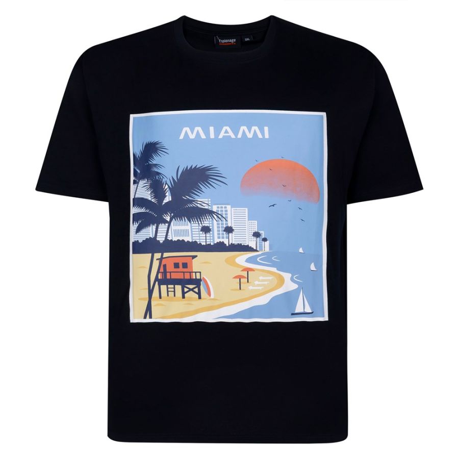 A12010 Espionage Miami Poster Printed T Shirt