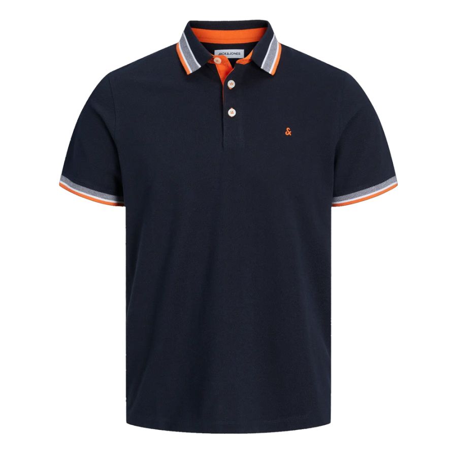 A12021 Jack & Jones Polo Shirt (Black Navy)