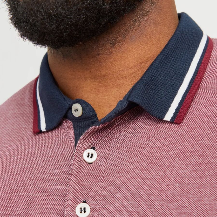 A12021 Jack & Jones Polo Shirt (Rio Red)