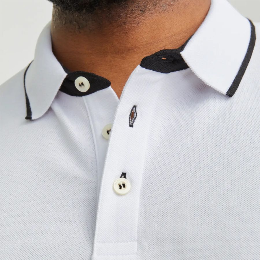 A12021 Jack & Jones Polo Shirt (White)