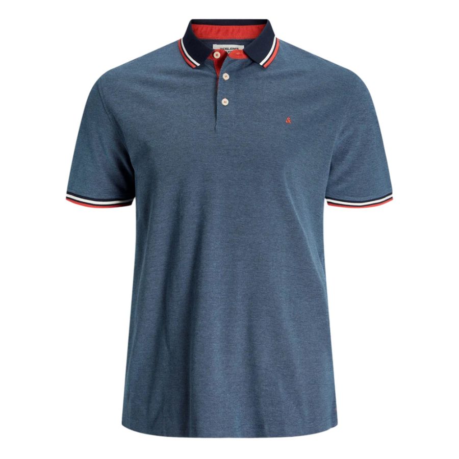 A12021 Jack & Jones Polo Shirt (Denim Blue)