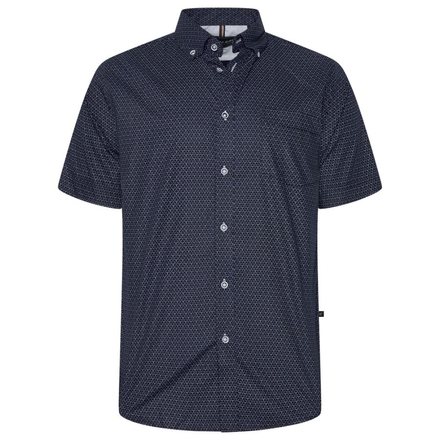 A12024 Kam Short Sleeve Geo Printed Shirt