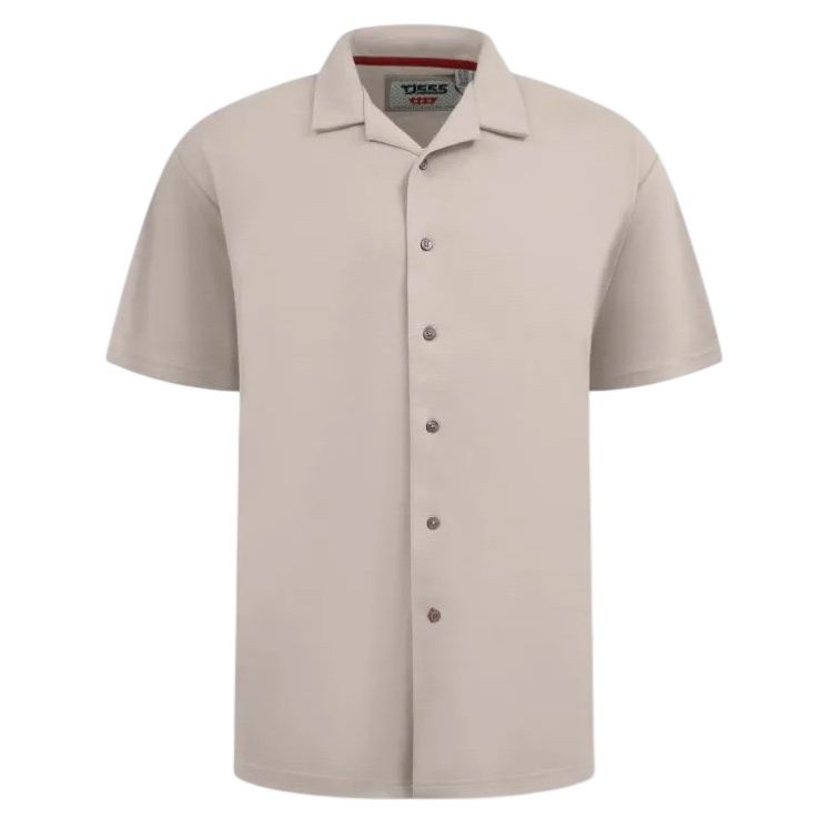 A12026 D555 Cuban Collar Resort Shirt (Stone)