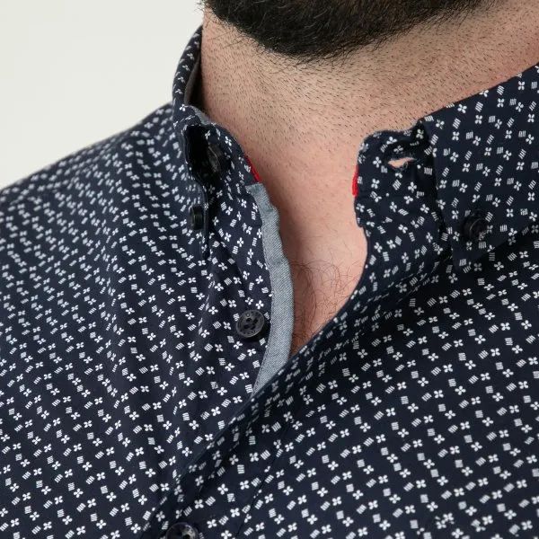 A12027 D555 Short Sleeve Printed Shirt