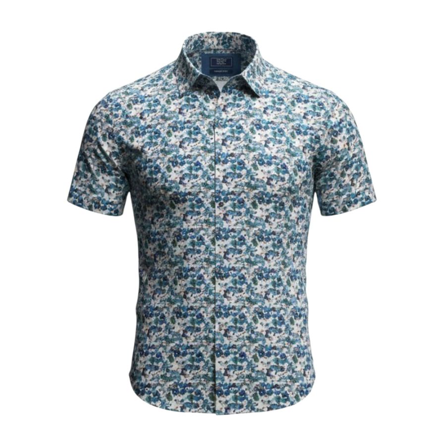A12030 DG's Drifter Floral Print Stretch Shirt