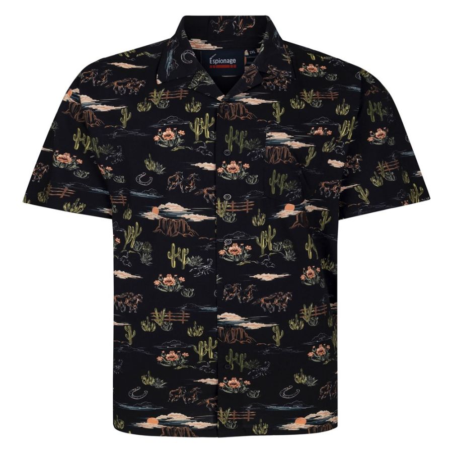 A12035 Espionage Praire Print Shirt