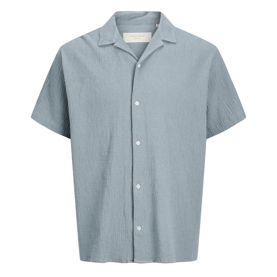 A12038 Jack & Jones Crinkle Resort Shirt (Blue)