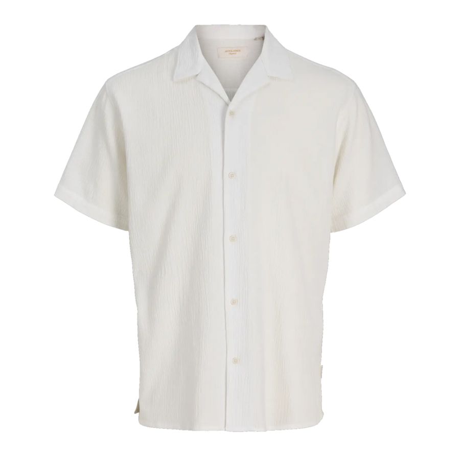 A12038 Jack & Jones Crinkle Resort Shirt (White)