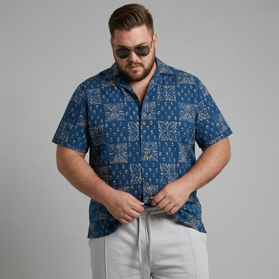 A12039 Jack & Jones Floral Print Resort Shirt