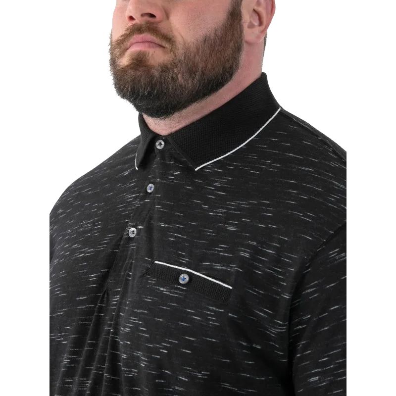 A12042 D555 Reno Polo with Jacquard Collar