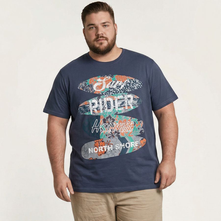 A12043 Kam Surf Rider Printed T-Shirt