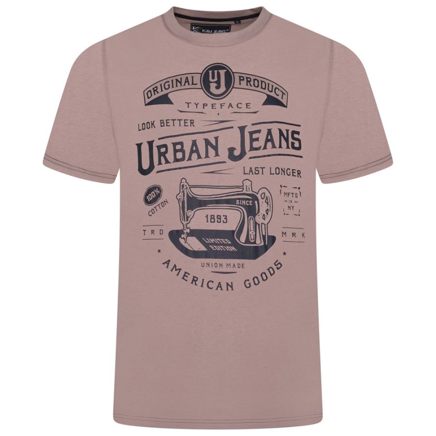 A12046 Kam Urban Jeans Printed T-Shirt