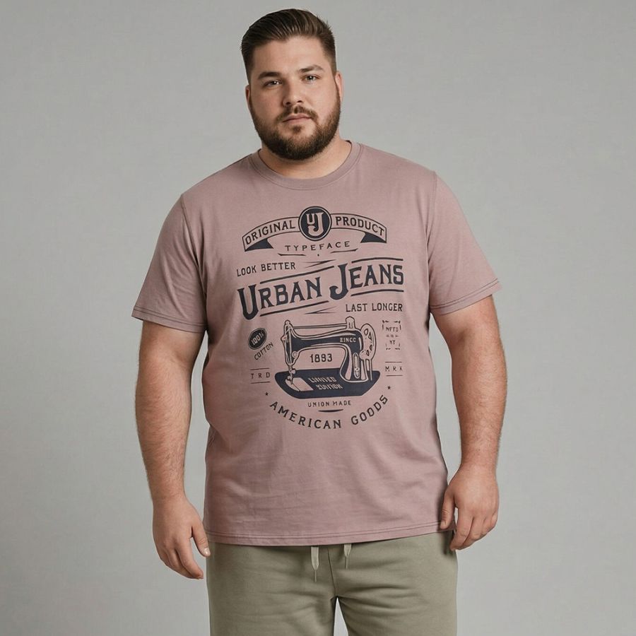 A12046 Kam Urban Jeans Printed T-Shirt