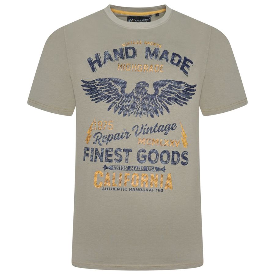 A12048 Kam Finest Goods Printed T-Shirt