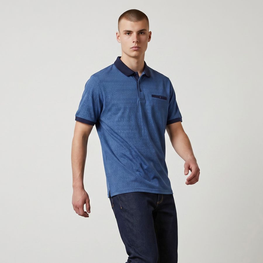 A12052XT Tall Fit D555 AO Printed Polo Shirt