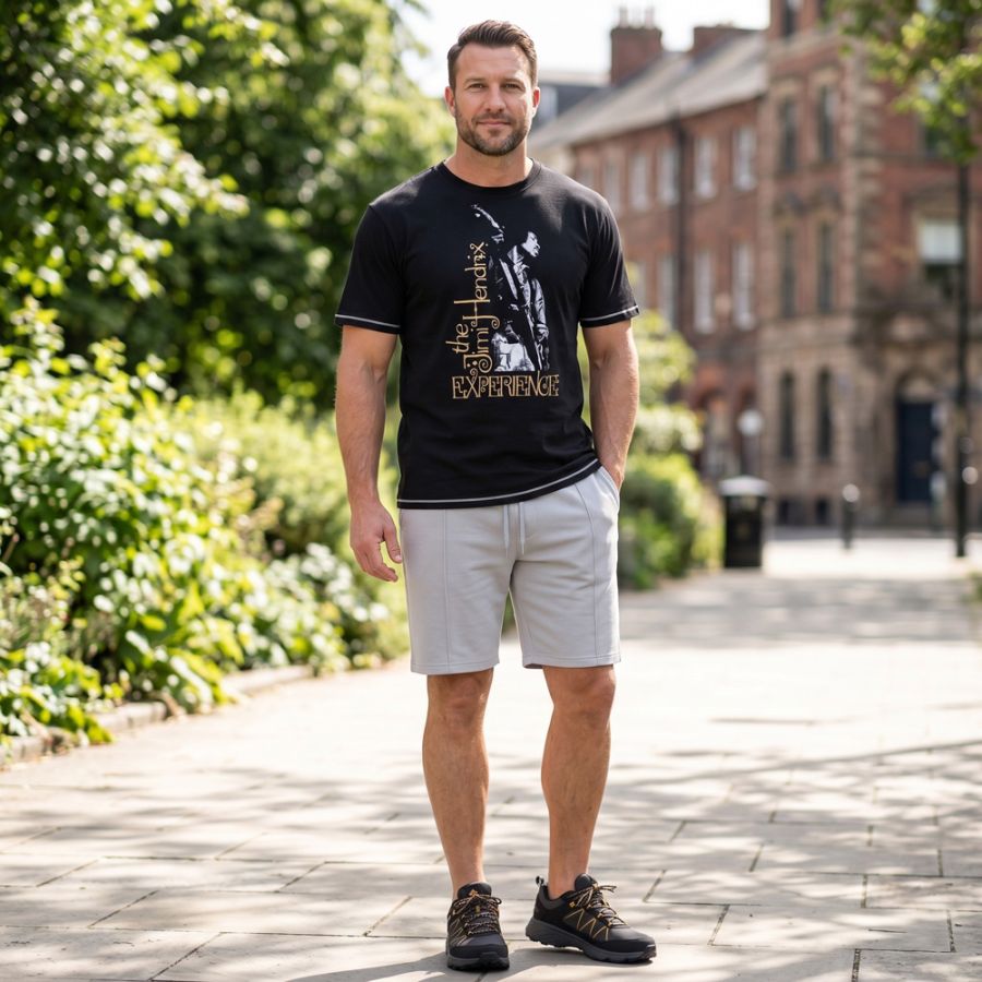 A12055 D555 Official Jimi Hendrix Printed T-Shirt