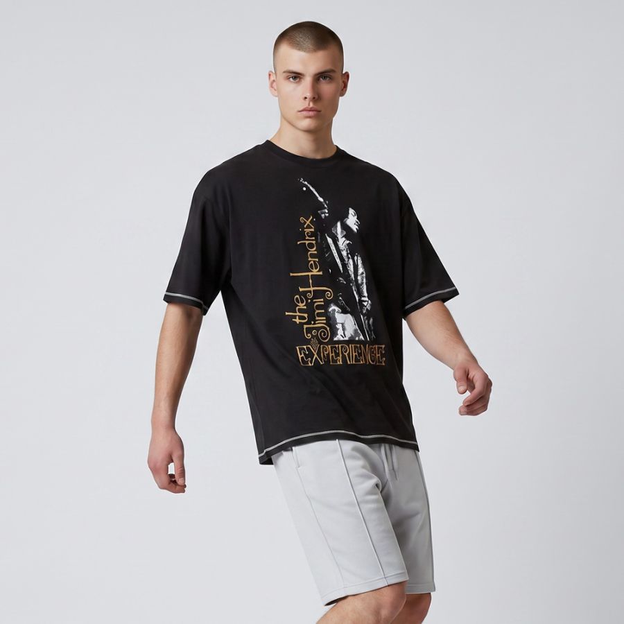 A12055XT Tall Fit D555 Official Jimi Hendrix Printed T-Shirt