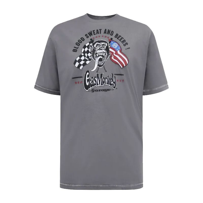 A12057 D555 Official Gas Monkey Printed T-Shirt