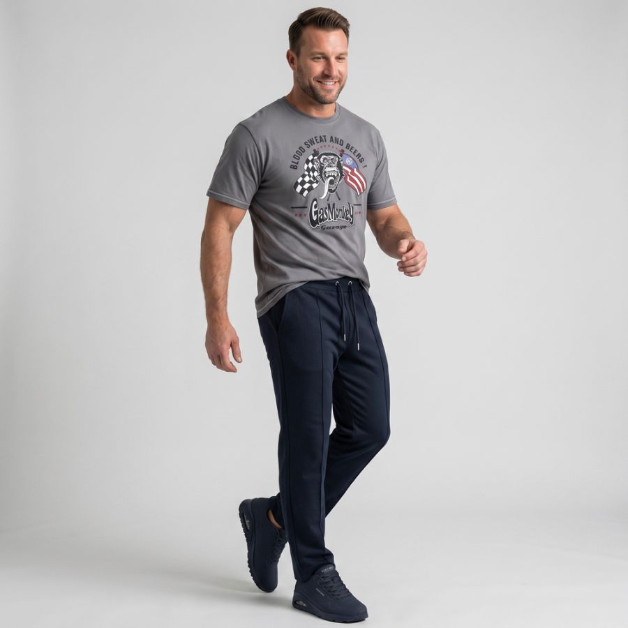 A12057 D555 Official Gas Monkey Printed T-Shirt
