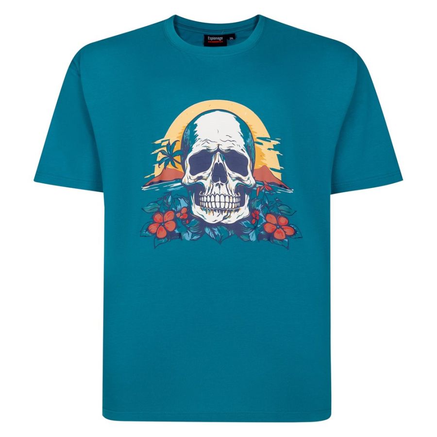 A12064 Espionage Skull Island Printed T Shirt
