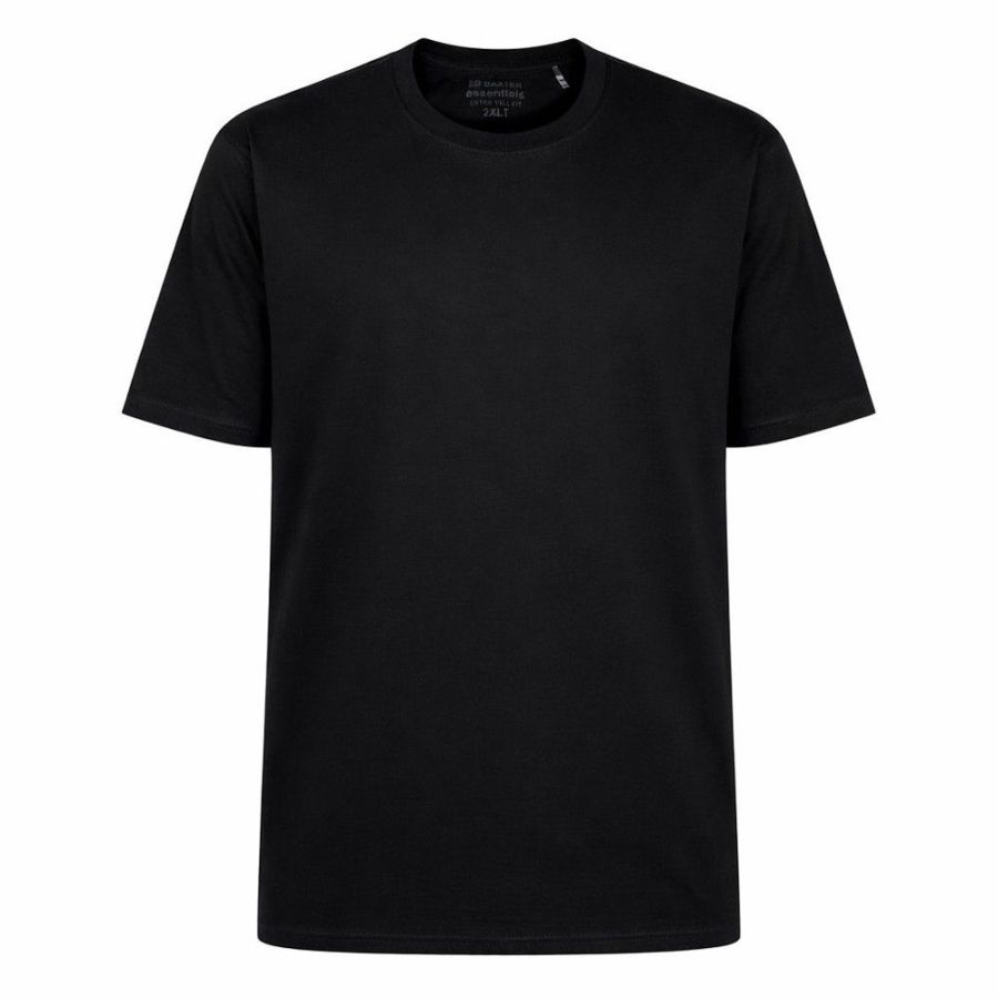 A12069XT Tall Fit Ed Baxter Plain Crew Neck T-Shirt (Black)