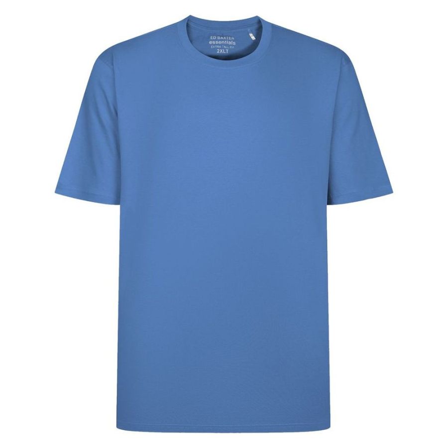 A12069XT Tall Fit Ed Baxter Plain Crew Neck T-Shirt (Blue)