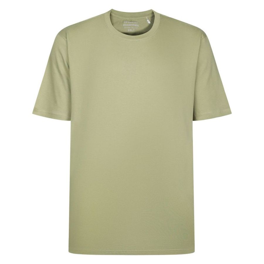A12069XT Tall Fit Ed Baxter Plain Crew Neck T-Shirt (Khaki)