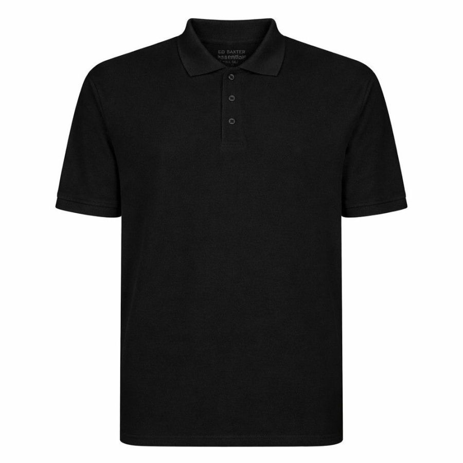 A12071XT Tall Fit Ed Baxter Plain Polo Shirt (Black)