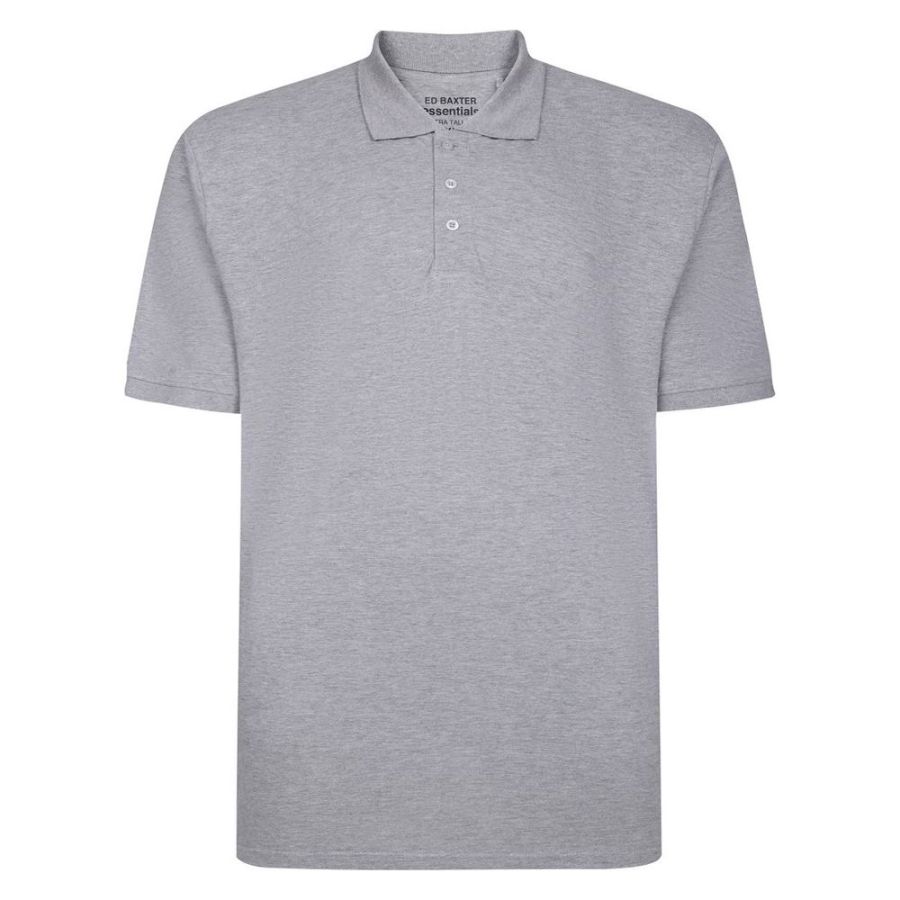 A12071XT Tall Fit Ed Baxter Plain Polo Shirt (Grey)