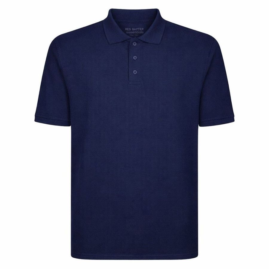 A12071XT Tall Fit Ed Baxter Plain Polo Shirt (Navy)