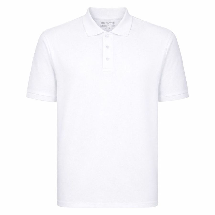 A12071XT Tall Fit Ed Baxter Plain Polo Shirt (White)