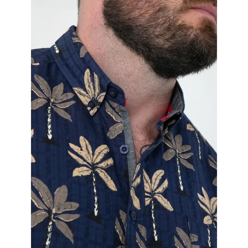 A12073 D555 AO Printed Jacquard Shirt