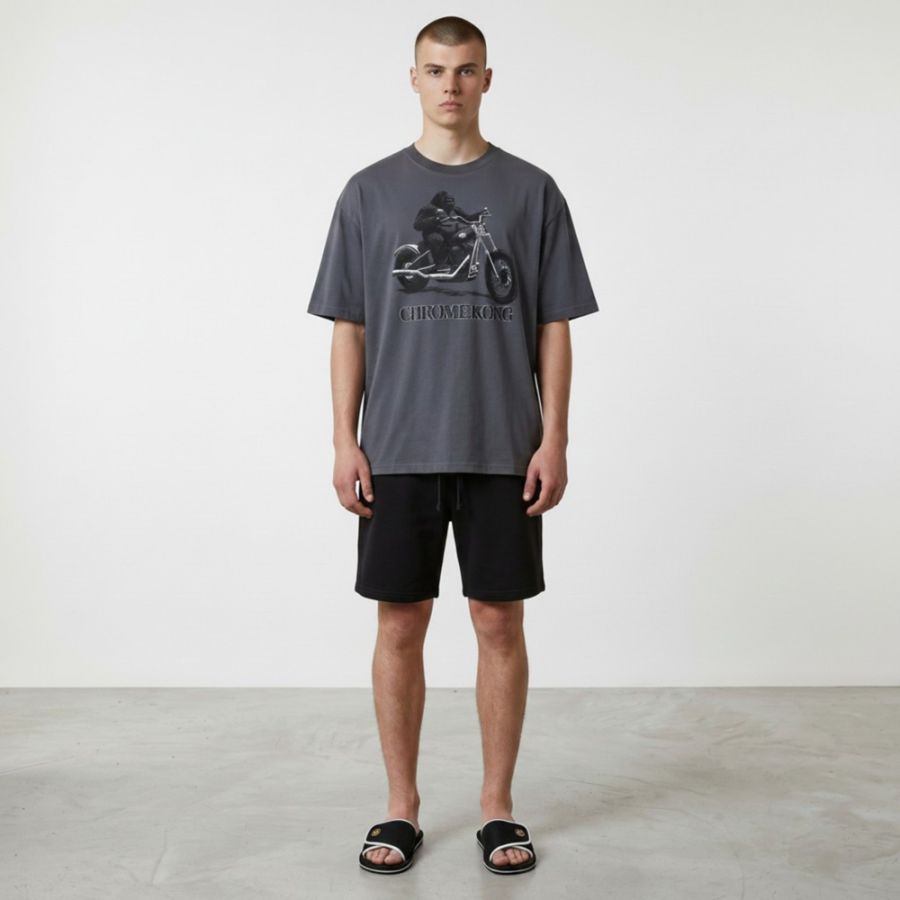 A12075XT Tall Fit D555 Gorilla Biker Printed T-Shirt