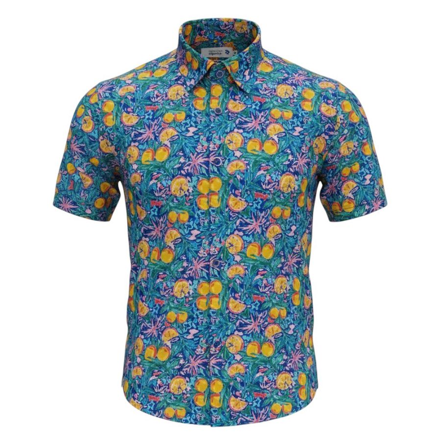 A12083 Double Two Citrus Print Shirt