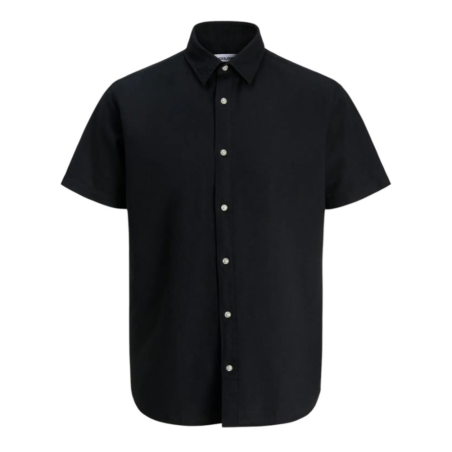 A12085 Jack & Jones Linen Blend Shirt (Black)