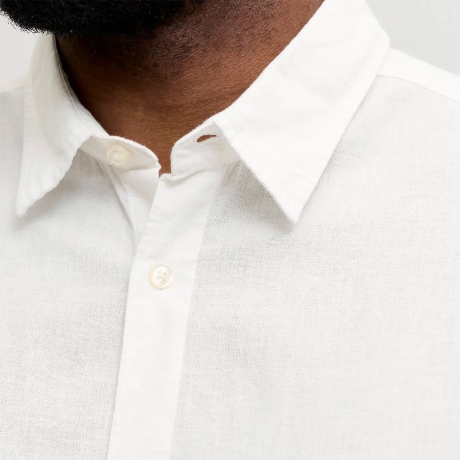 A12085 Jack & Jones Linen Blend Shirt (White)