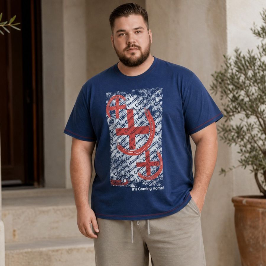 A12089 D555 'It's Coming Home!' Printed Football T-Shirt