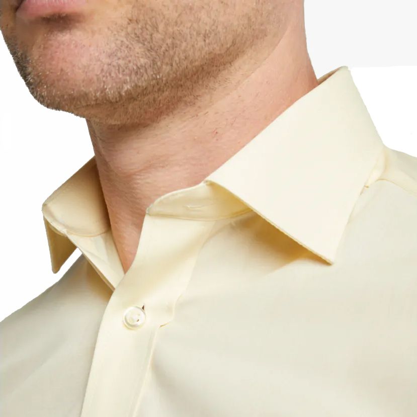 A6050 Plain L/S Double Two Shirt (Lemon)