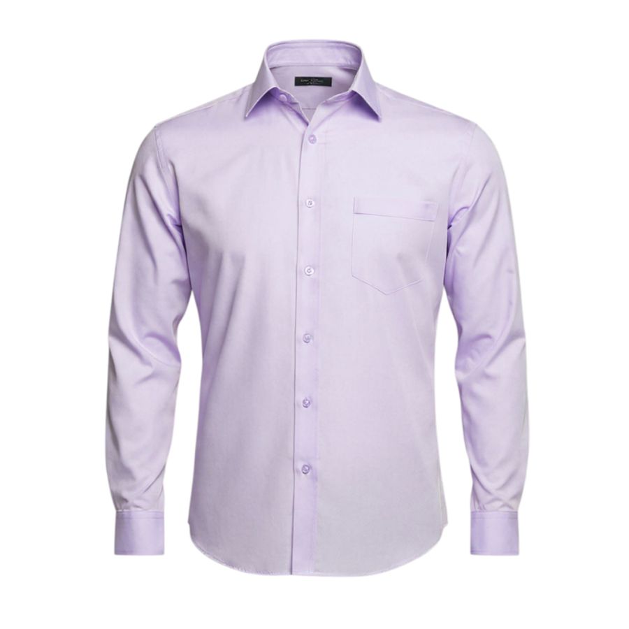 A6050 Plain L/S Double Two Shirt (Mauve)