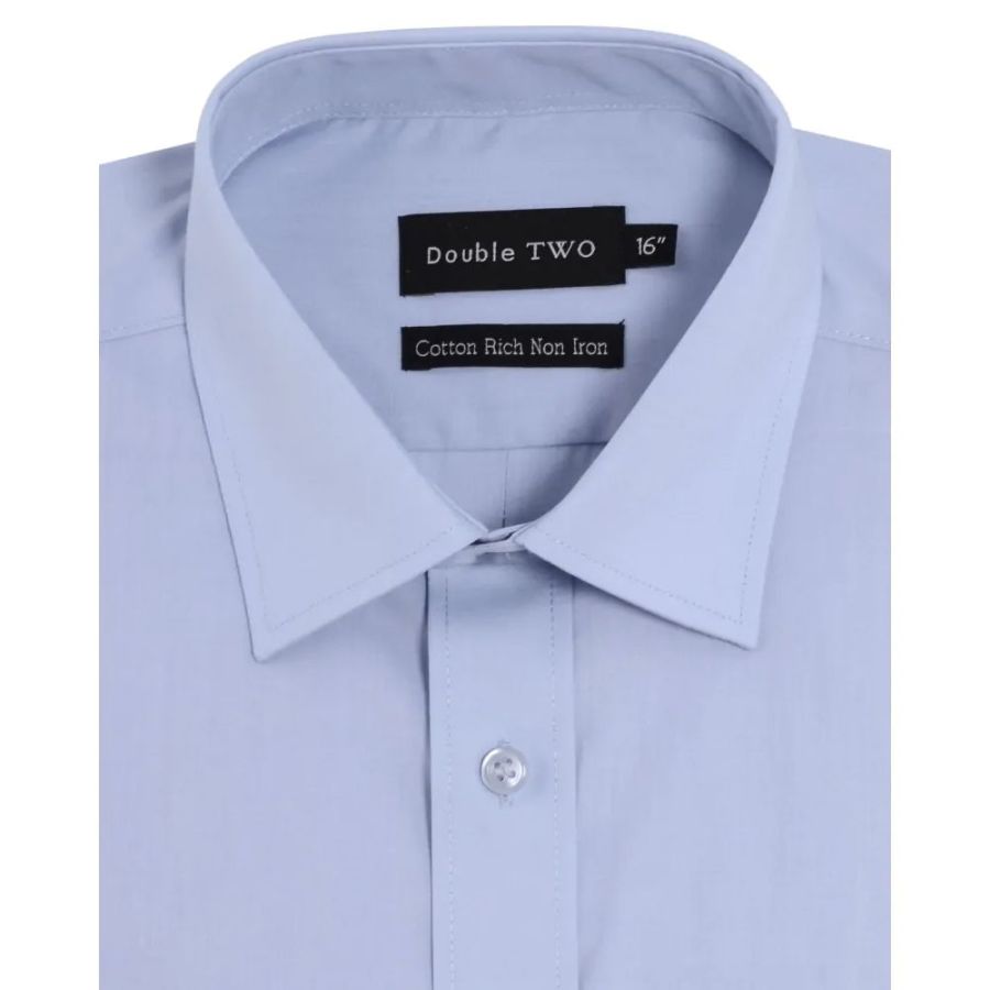 A6051XT Tall Fit Plain S/S Formal Shirt (Sky Blue)