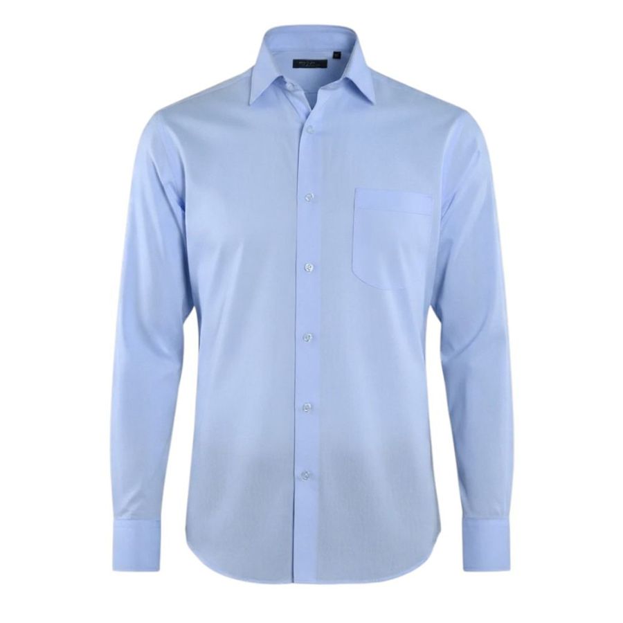A6656 Double Two Plain L/S Extra Body Shirt (Blue)