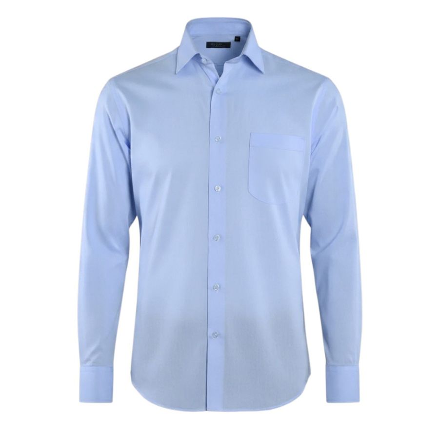 A6050 Plain L/S Double Two Shirt (Sky Blue)