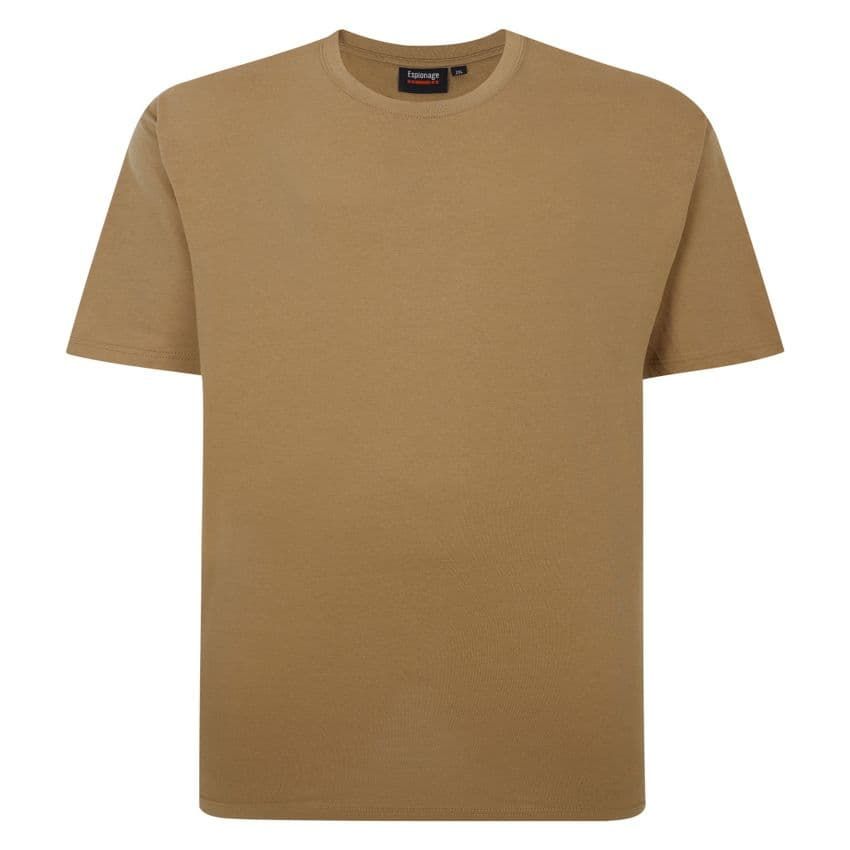 A6931 Espionage Plain Crew Neck T-Shirt (Bronze)