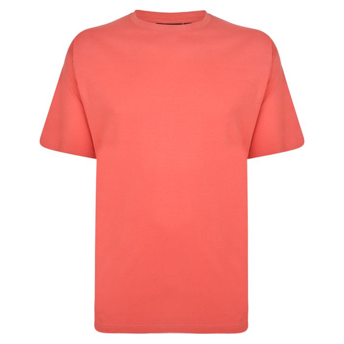 A6931 Espionage Plain Crew Neck T-Shirt (Coral)
