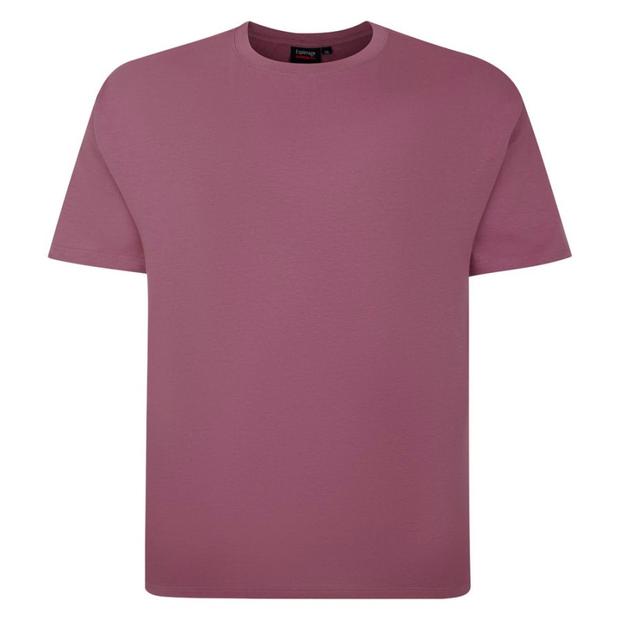 A6931 Espionage Plain Crew Neck T-Shirt (Dark Pink)