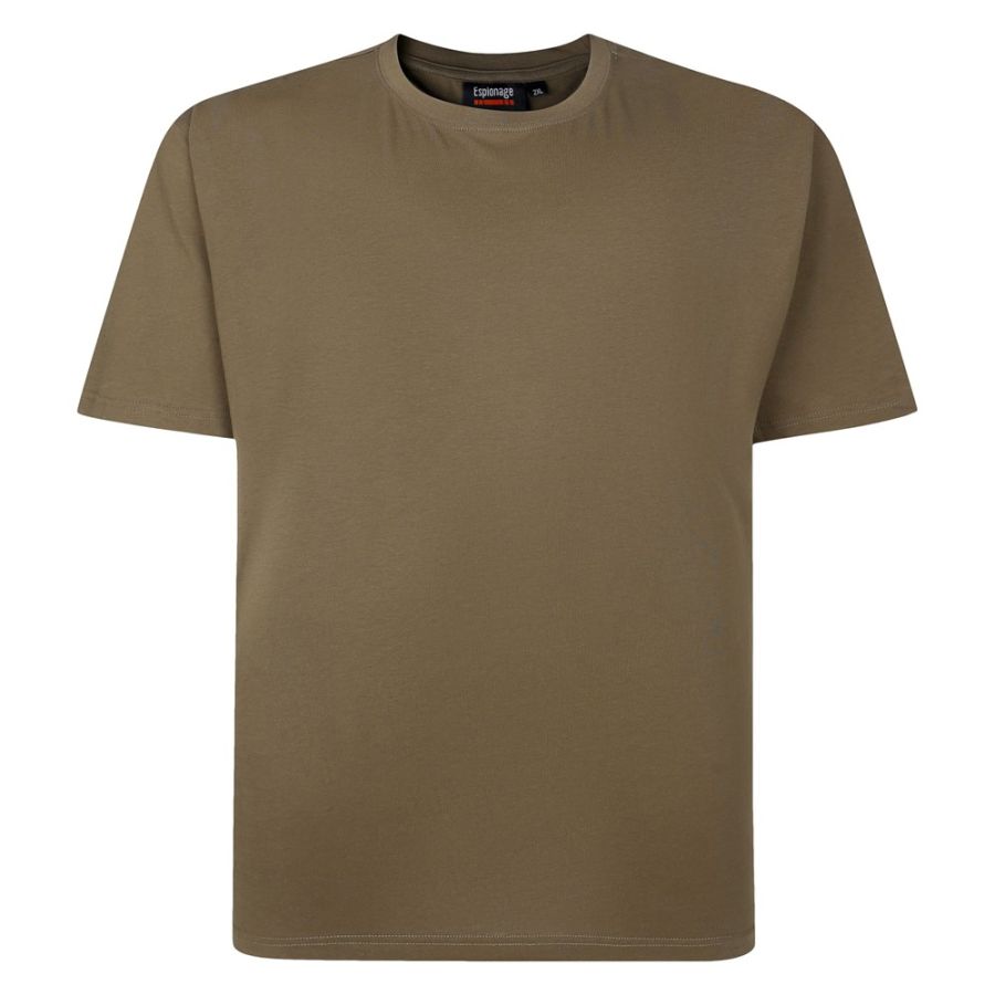 A6931 Espionage Plain Crew Neck T-Shirt (Khaki)