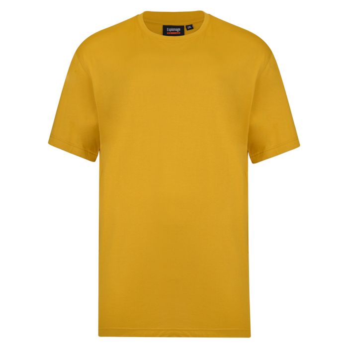 A6931 Espionage Plain Crew Neck T-Shirt (Mustard)